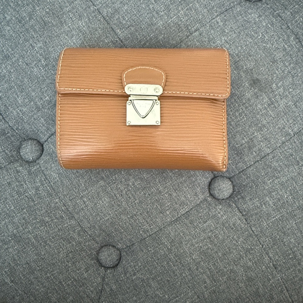 Louis Vuitton Epi Leather Tan Textured Wallet